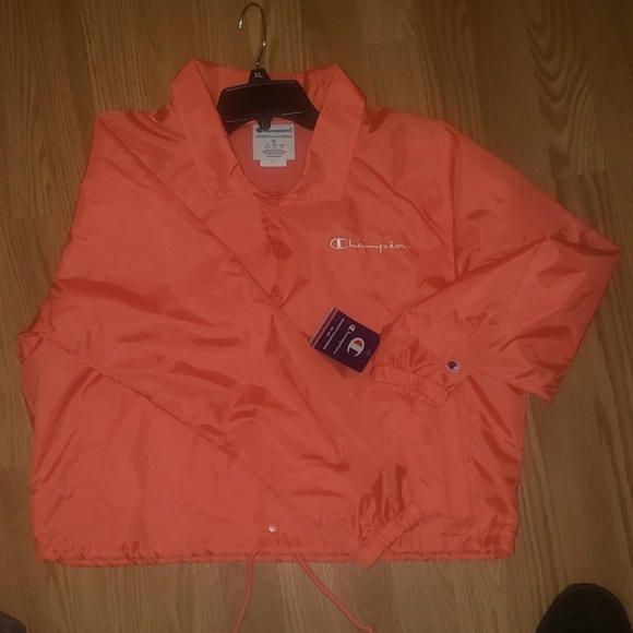 champion jacket womens orange